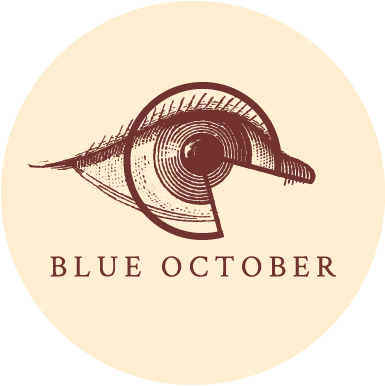 Circle Eye Sticker - Blue October Logo (500x500), Png Download