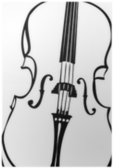 A Sketch Of Musical String Instrument Stringed Cello - Music (400x400), Png Download