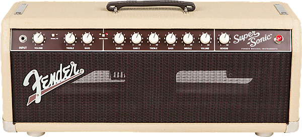 Fender Super-sonic 22 Head, Blonde, 120v - Fender Super Sonic 60 Head Blonde (600x273), Png Download