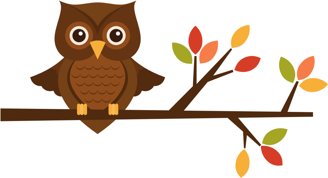 October Owl Clip Art - Fall Clip Art Owls (1200x600), Png Download