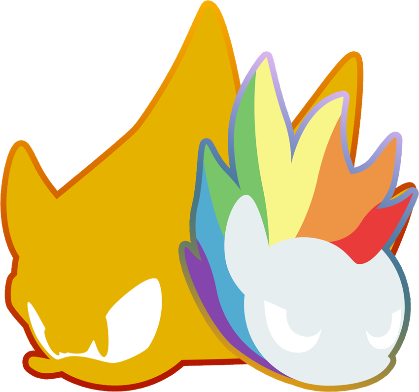Fuzon-s, Crossover, Duo, Logo, Rainbow Dash, Safe, - Соник И Рейнбоу Дэш (850x795), Png Download