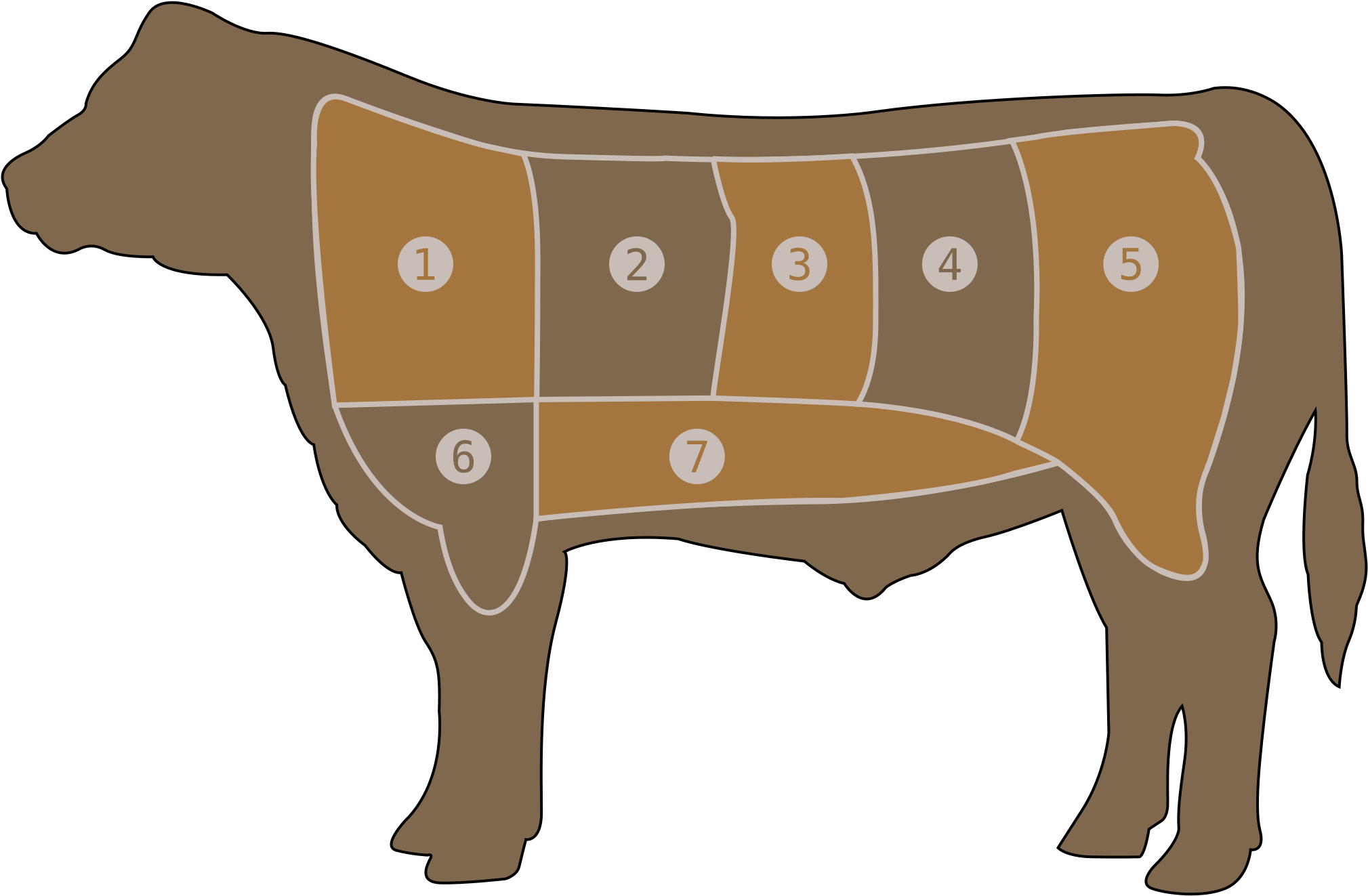 This Free Icons Png Design Of Beef Chart (2400x2400), Png Download