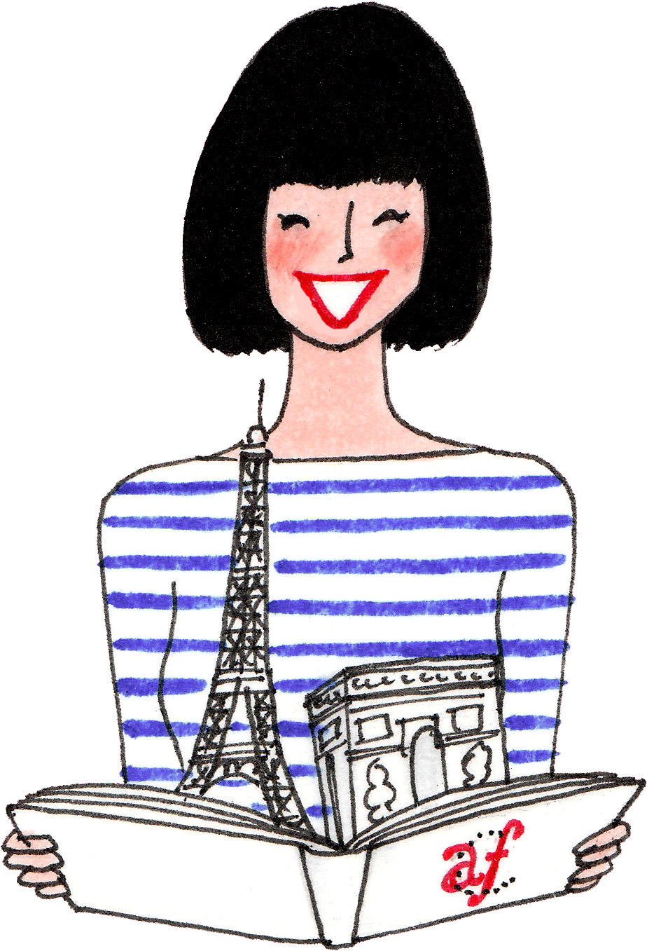 Png Royalty Free Library Alliance Francaise De Sydney - Transparent French Girl (1076x1590), Png Download