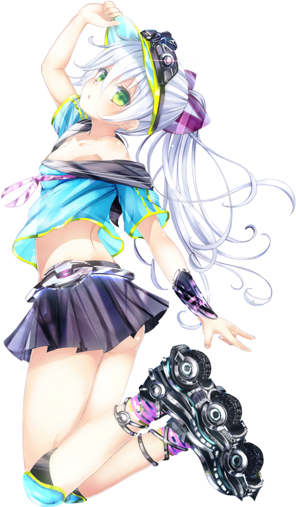 Anime Girl Render 60 By Dickywardhana-d7l8o5v - Chicas Anime Con Patines (776x1028), Png Download