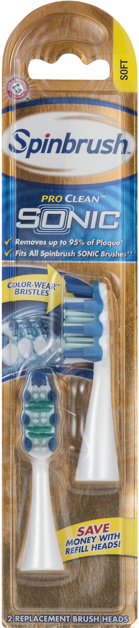 Arm & Hammer Pro Clean Sonic Powered Spinbrush Toothbrush - Arm & Hammer Spinbrush Truly Radiant Sonic Battery (1280x1280), Png Download