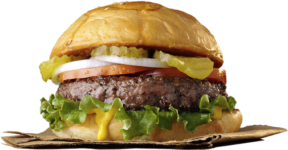Kobe Beef Burger Image - Fuddruckers Cheeseburger (600x325), Png Download