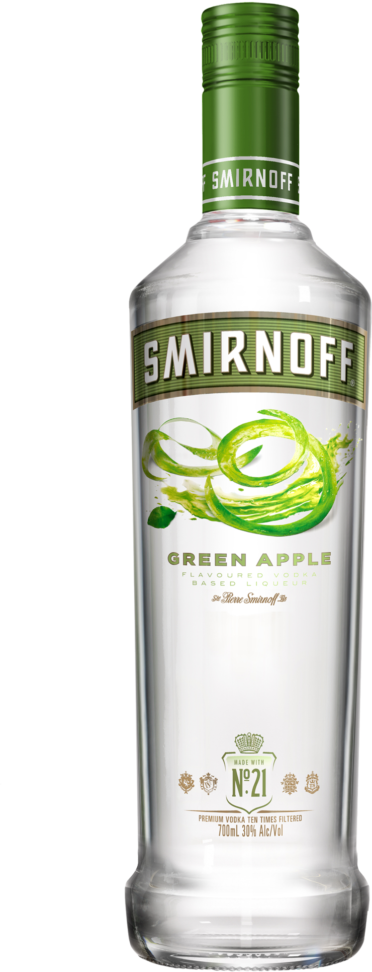 Smirnoff Green Apple Vodka 700ml - Smirnoff Raspberry Vodka 750ml (1600x2000), Png Download