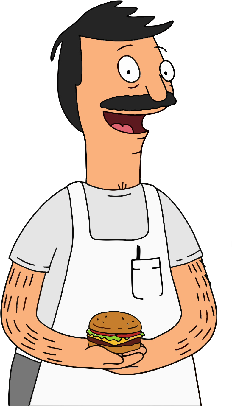 Bob With A Burger - Bobs Burgers Bob (860x1440), Png Download