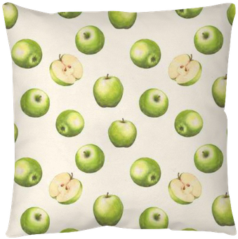 Hand-drawn Watercolor Seamless Pattern With Green Apples - Watercolor Painting (400x400), Png Download