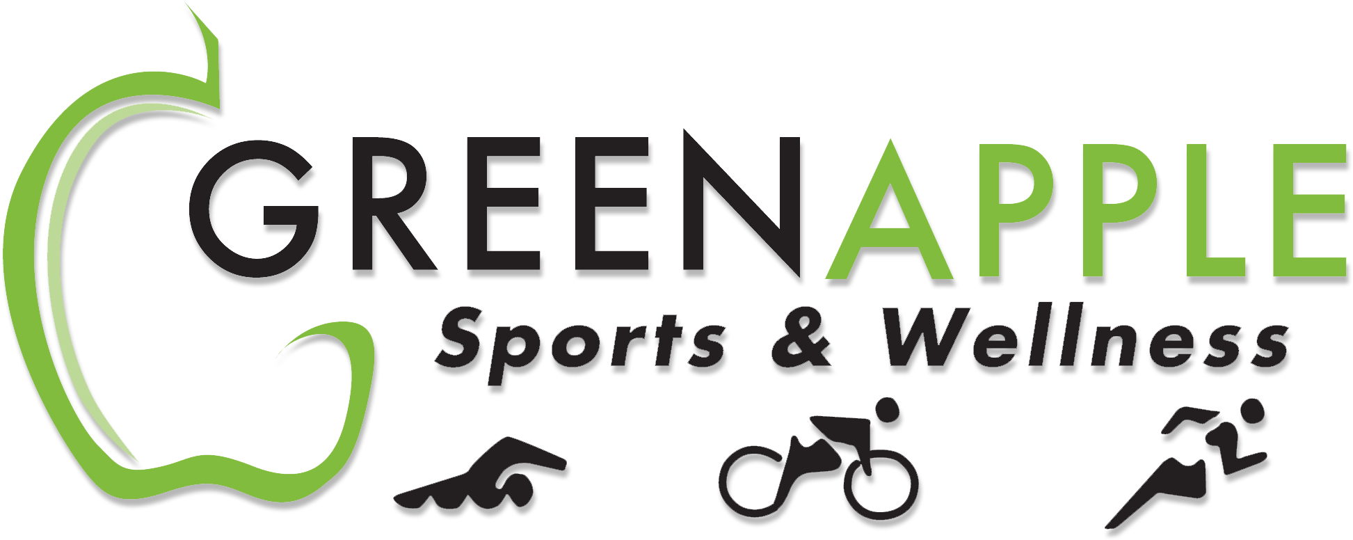 Greenapple Sports & Wellness Logo - Green Apple (2000x800), Png Download