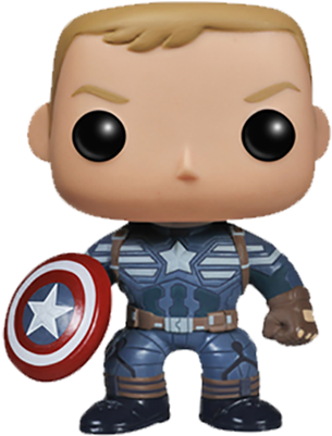 Marvel Captain America (unmasked) Icon - Captain America The First Avenger Pop (400x400), Png Download