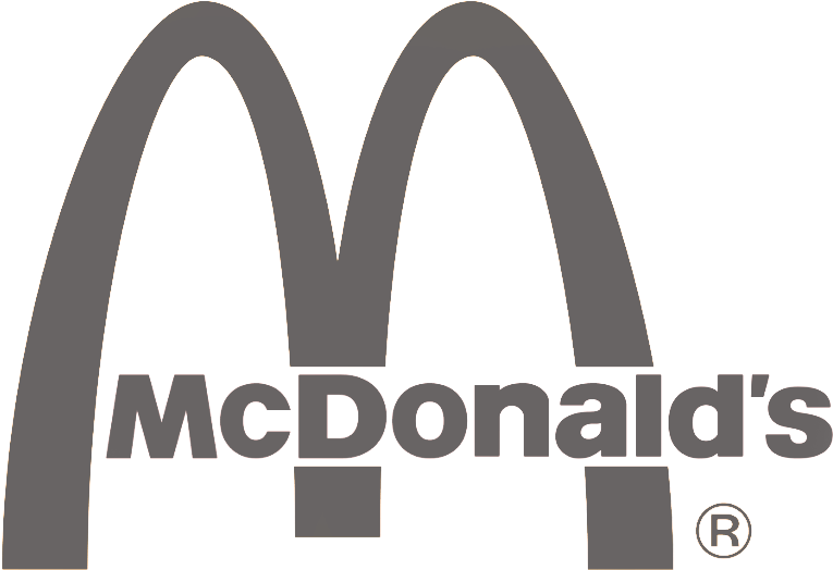 Mcdonalds Logo Grey (816x605), Png Download