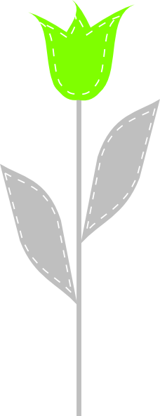 How To Set Use Green And Gray Tulip Icon Png (228x593), Png Download