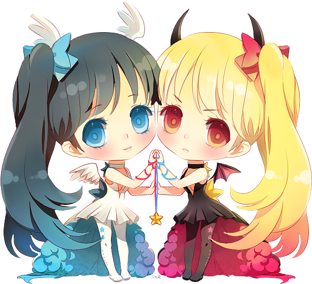 Picture By Ikr On Deviantart - Chibi Anime Cute Gemini (700x700), Png Download