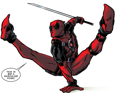 No Caption Provided - Gay Deadpool (400x316), Png Download