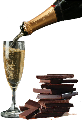 Chocolate & Bubbles - Champagne (294x414), Png Download
