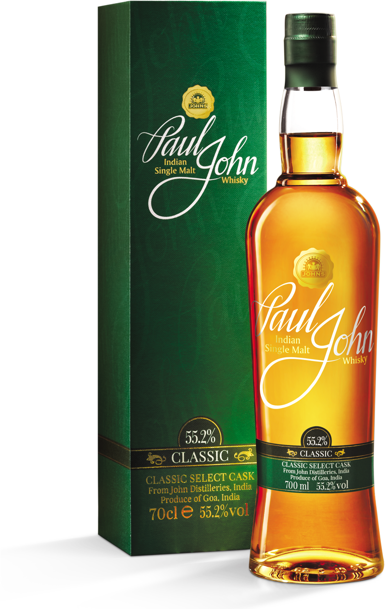 Classic Select Cask Single Malt Whisky From Paul John - Paul John Peated Select Cask Indian Single Malt Whisky (1000x1410), Png Download