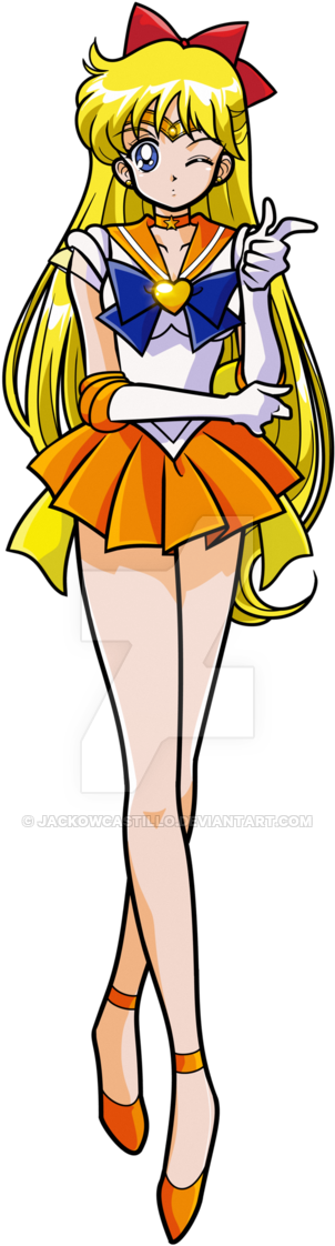 Sailor Moon Super S - Sailor Moon Super Sailor Venus (400x1182), Png Download