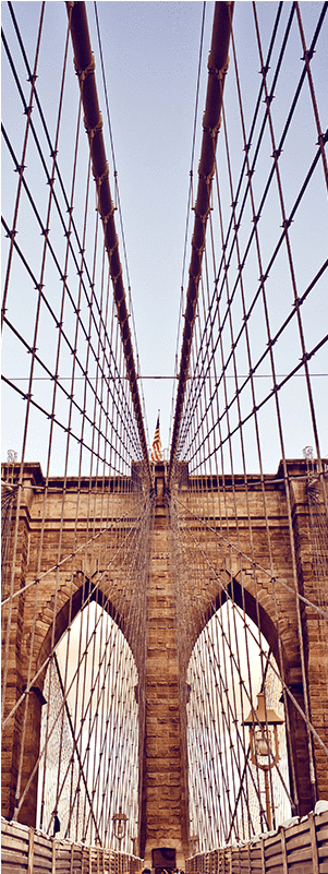 Brooklyn Bridge Door Mural Buildings & Landmarks Eazywallz - Perfect International Brooklyn Bridge 2" Giclee Print (800x800), Png Download