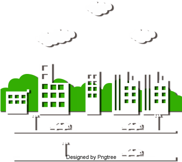 Beautiful Cartoon Lovely Flat Hand Painted City Building - Building (360x360), Png Download