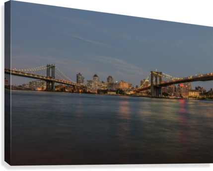 Manhattan And Brooklyn Bridges At Sunset - Posterazzi Dpi12275715 Manhatt (429x344), Png Download