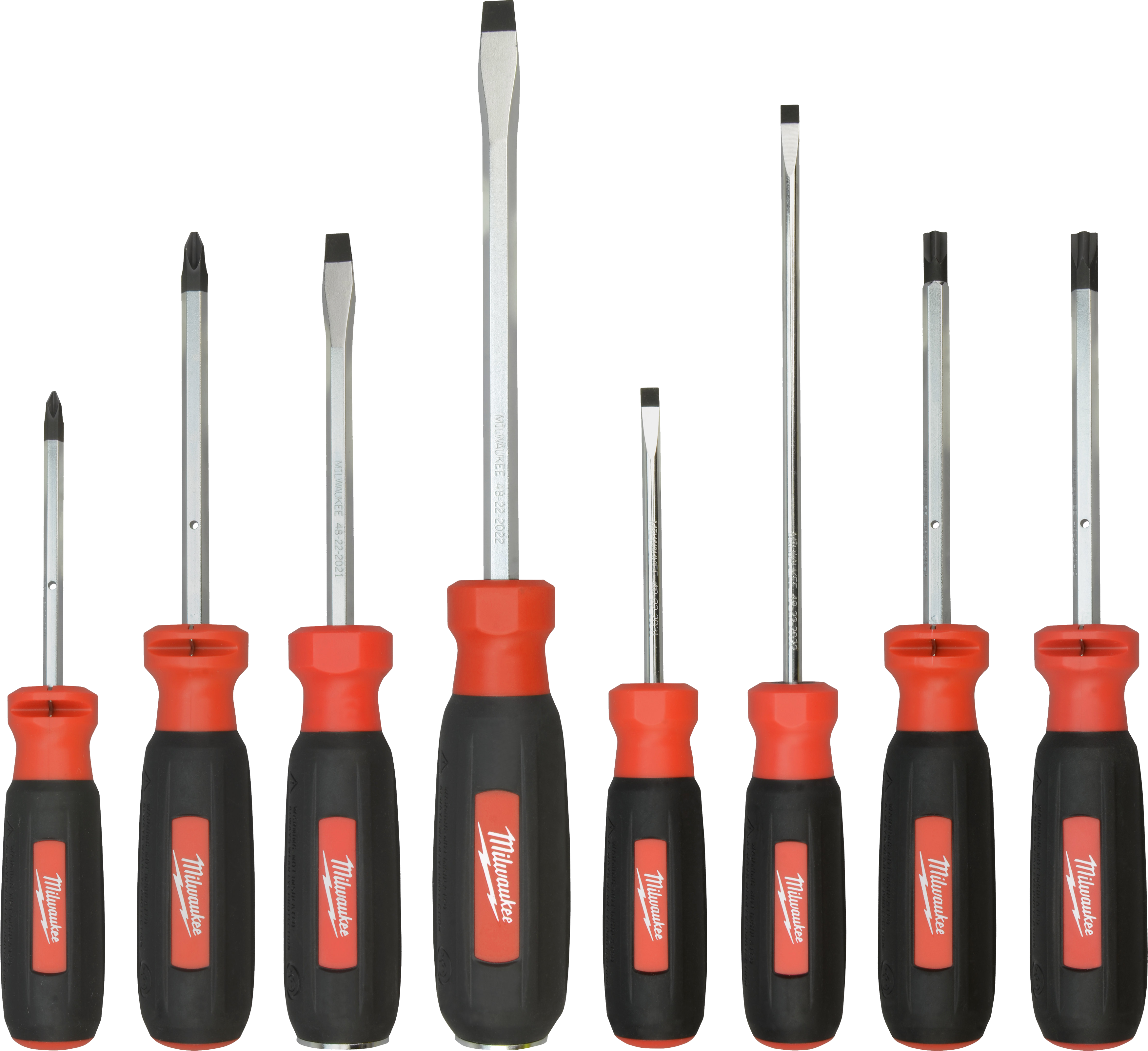 Milwaukee 48-22-2008 8 Pc Screwdriver Set (3502x3206), Png Download