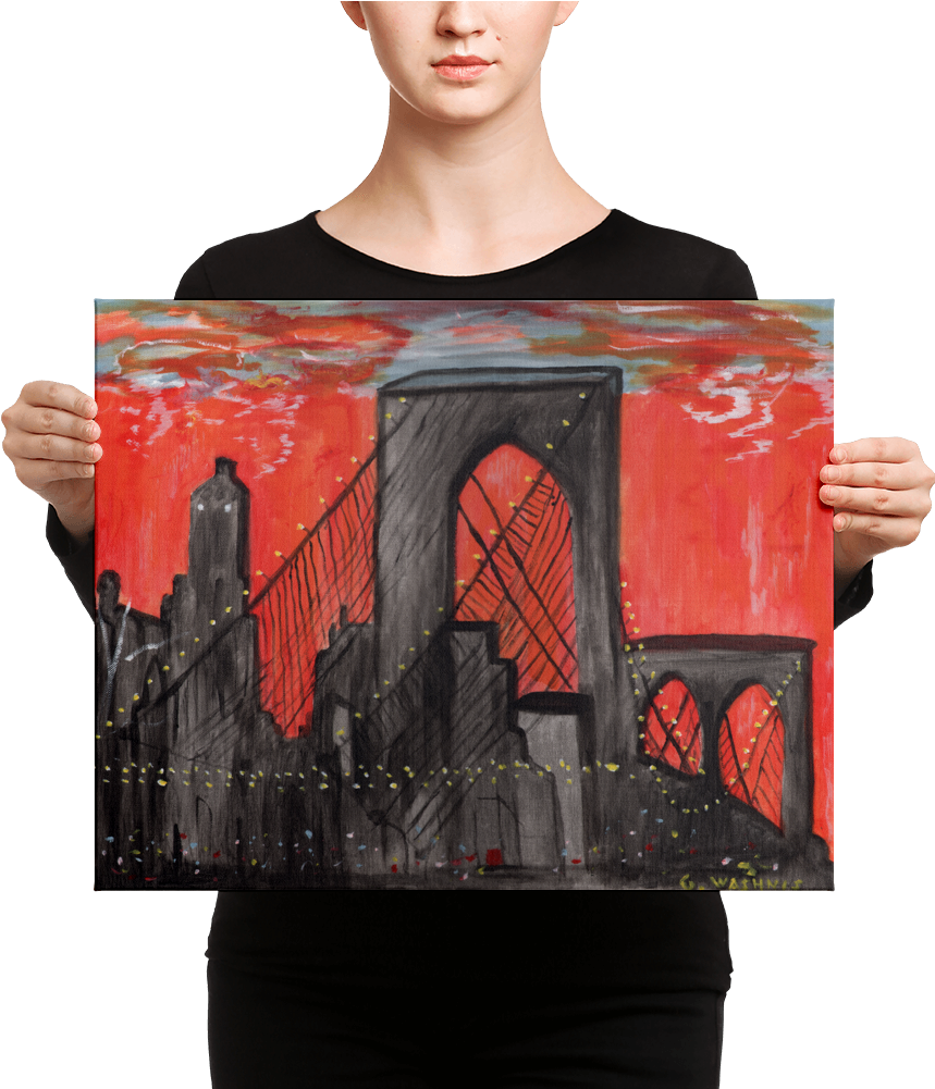 Brooklyn Bridge - Wall Art (1000x1000), Png Download
