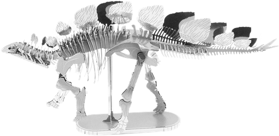 Metal Earth Dinosaur - Fascinations Metal Earth 3d Laser Cut Model - Stegosaurus (600x280), Png Download