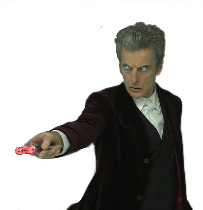 12th Twelfth Doctor Peter Capaldi Sonic Screwdriver - Twelfth Doctor (654x675), Png Download