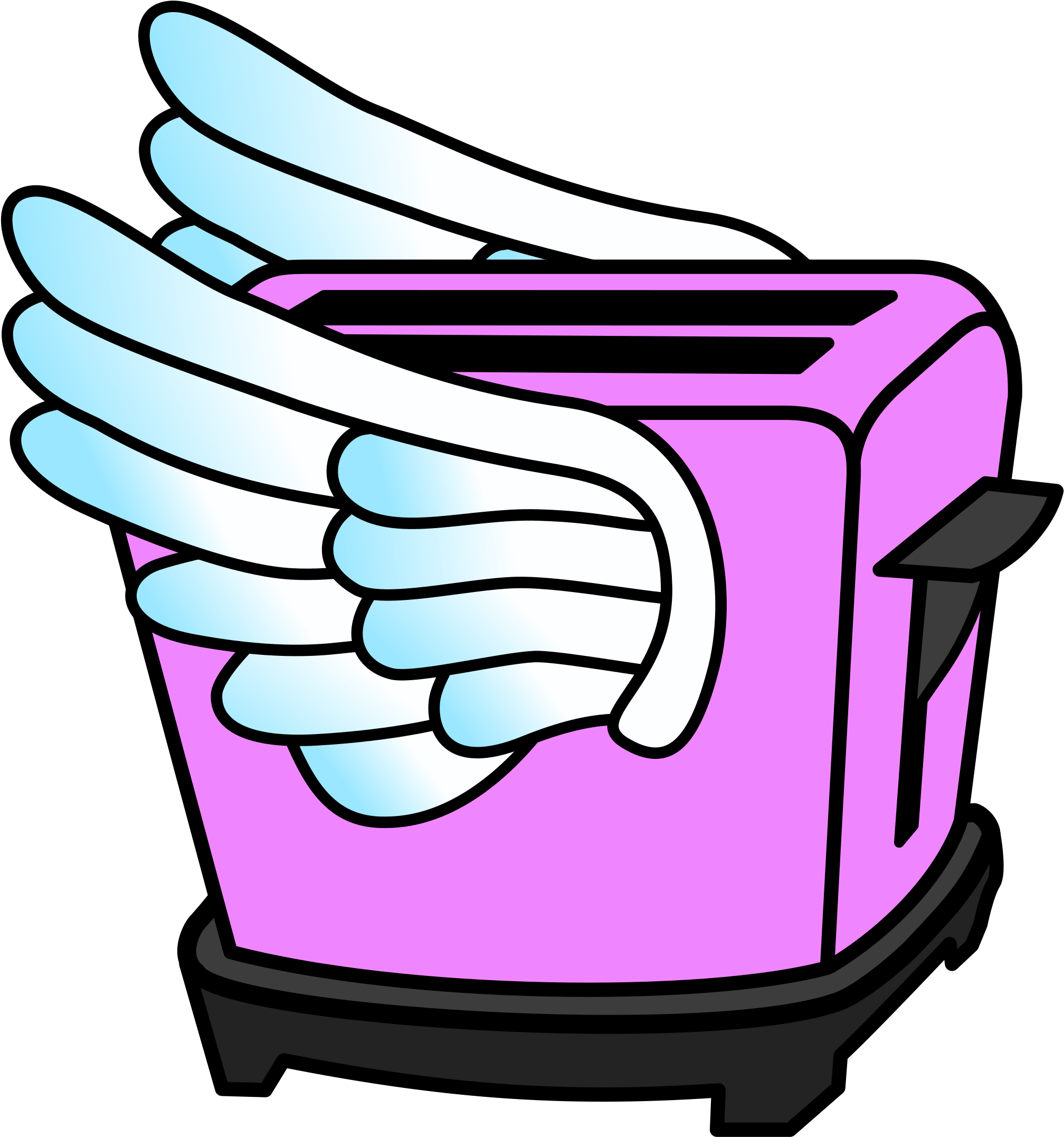 This Free Icons Png Design Of Pink Flying Toaster (2851x2400), Png Download