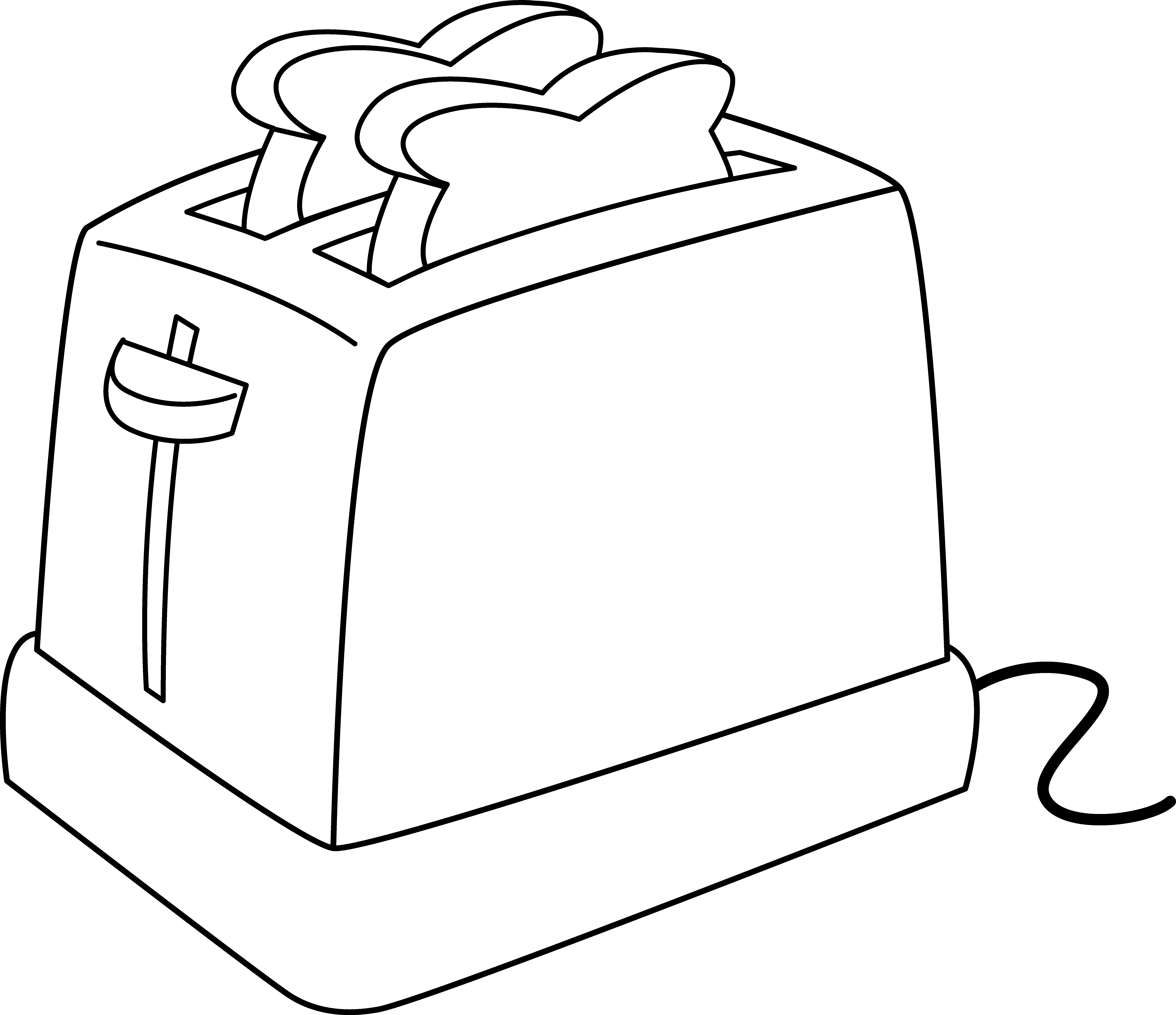 Clip Download Electric Toaster Line Art (7750x6690), Png Download