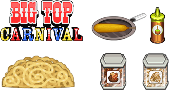 Big Top Carnival Ingredients - Waffle (640x361), Png Download