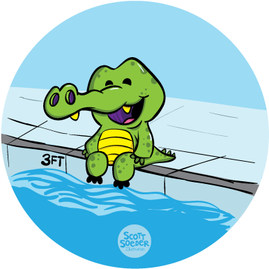 Level 1 Gator - Portable Network Graphics (445x428), Png Download