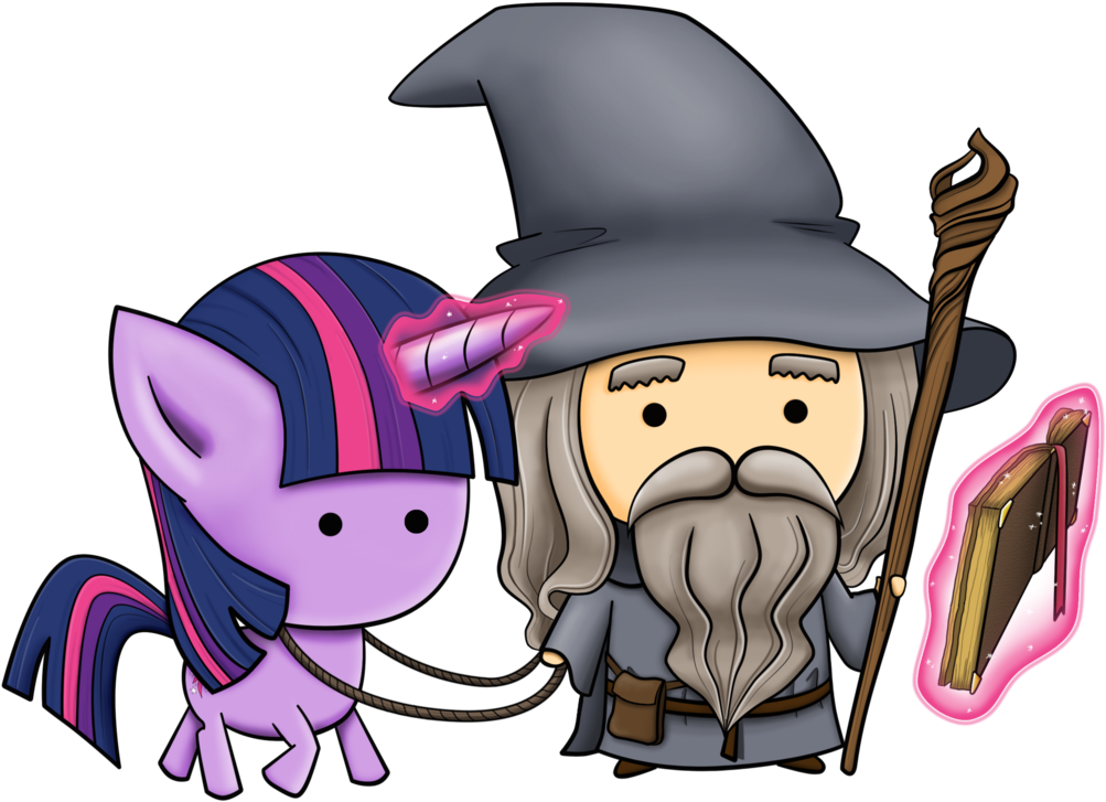 Gandalf The Gray And Twilight Spakle By Nipponolife - Чиби Гендальф (1024x768), Png Download