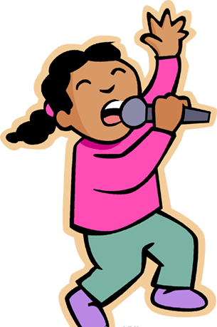 Pop Singer Megamix - Singing Clipart (305x459), Png Download