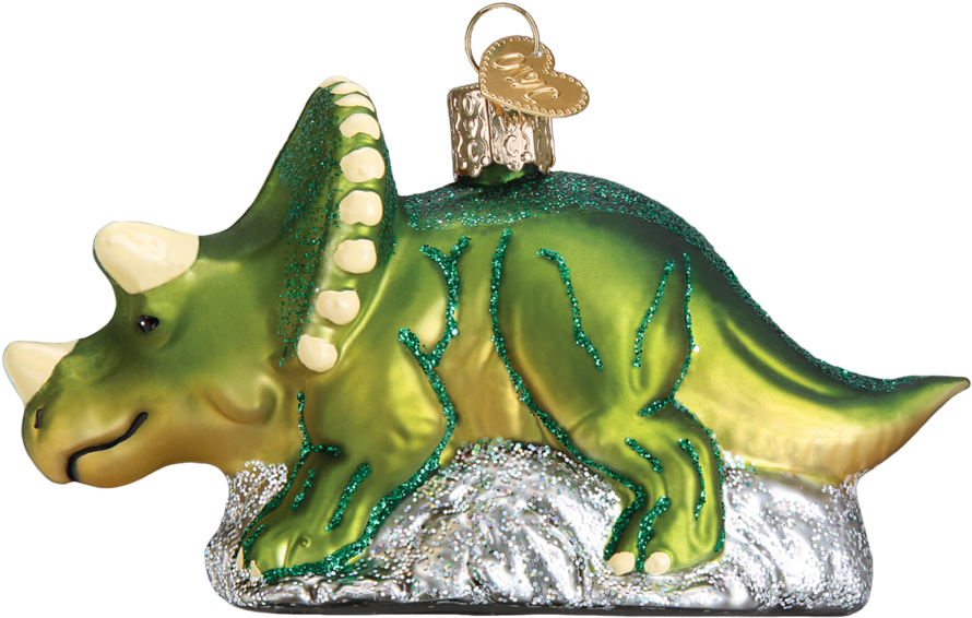 Old World Christmas Ornament - Triceratops (950x950), Png Download