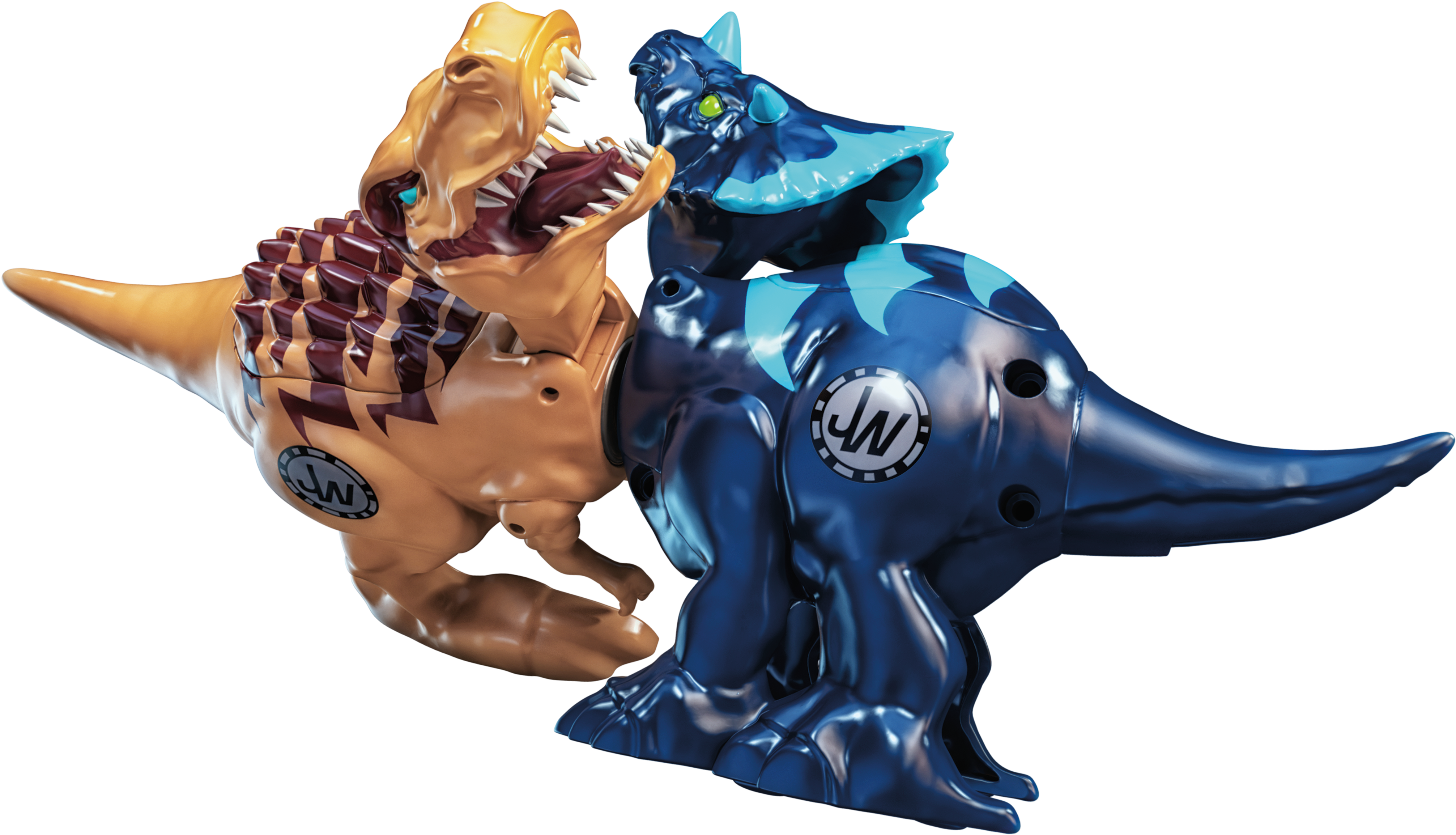 Jurassic World Brawlasaur Versus Pack Tyrannosaurus - Brawlasaurs Triceratops (4161x2679), Png Download