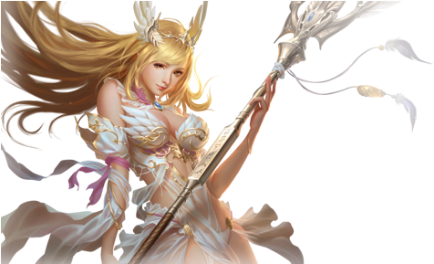 Angel Warrior Free Download Png - League Of Angels Characters Png (675x288), Png Download