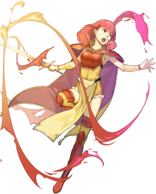 Celica Warrior Priestess Btlface C - Fire Emblem Heroes Celica (340x388), Png Download