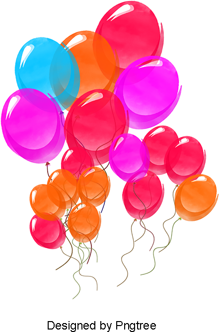 Hand-painted Watercolor Balloon Illustration, Hand - Watercolor Painting (800x800), Png Download