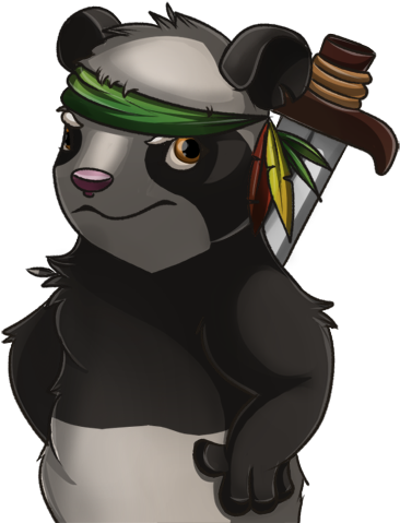 A Panda Warrior By Siiruhiiru On Deviantart Clipart - Warrior Panda (400x514), Png Download