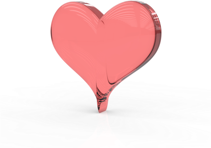 Glass Heart Png Free - Glass Pink Heart Png (729x640), Png Download