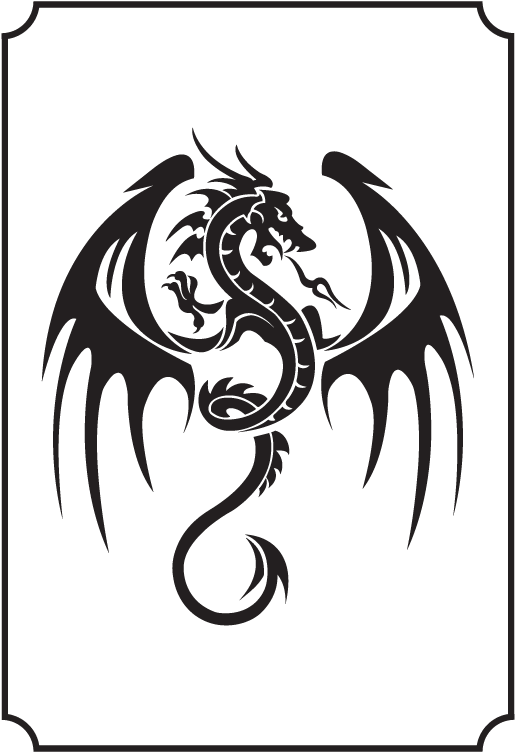 Winged-dragon - Designtorefine Fire Flying Dragon Medieval Tales Decor (600x879), Png Download
