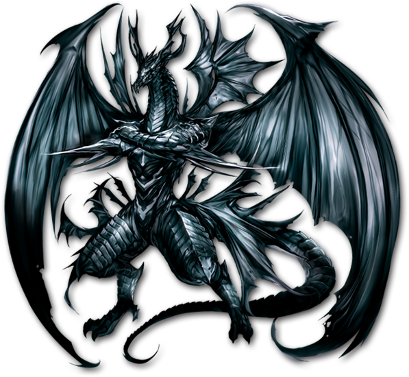 Onyx Dragon - Young Onyx Dragon (597x550), Png Download