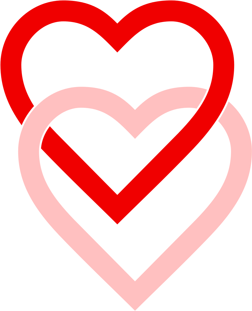 Interlaced Love Hearts - Love Hearts (846x1023), Png Download