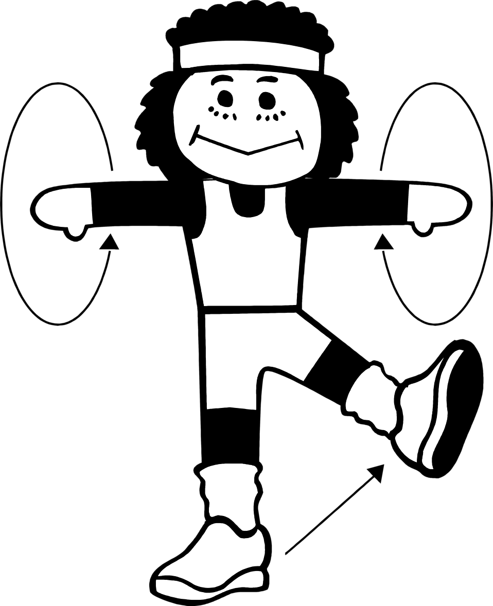 Exercising Drawing At Getdrawings - Exercise Clipart Black And White (958x1178), Png Download