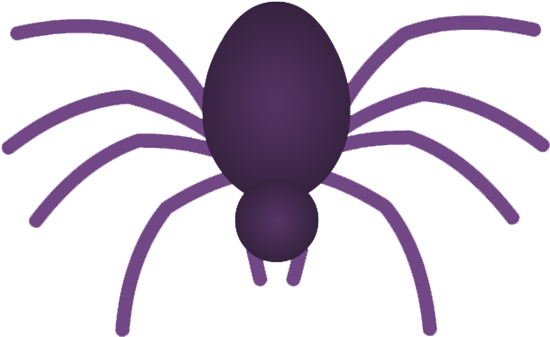 Arachnid Clipart Purple Spider - Purple Spider Png (714x494), Png Download