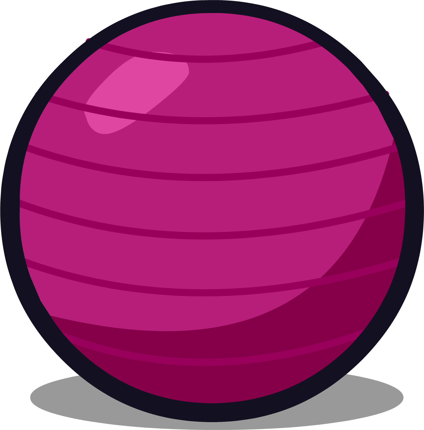 Exercise Ball - Png - Club Penguin Ball (1395x1416), Png Download