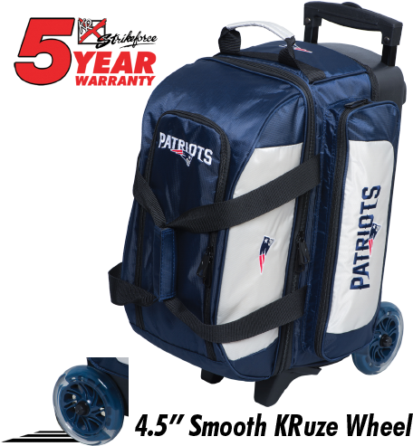 Kr Strikeforce Nfl New England Patriots 2 Ball Roller - Kr Cruiser Double Roller Black Bowling Bag (500x500), Png Download