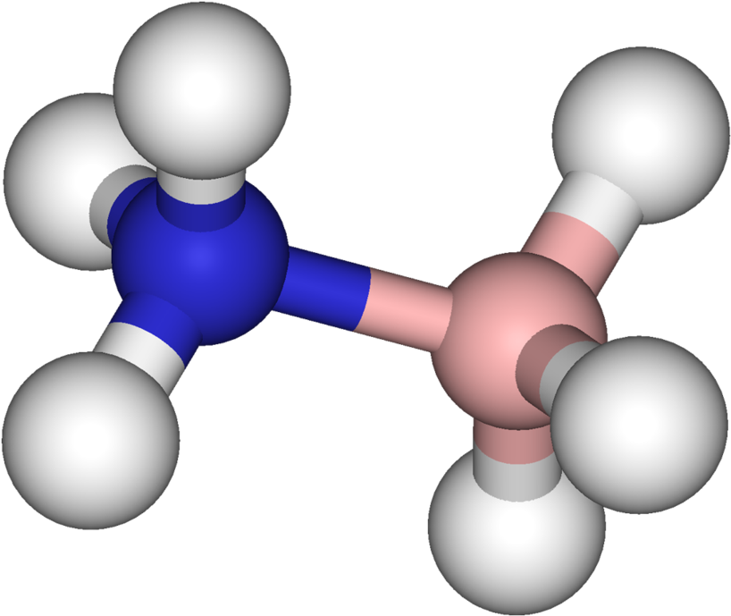 Ammonia Borane 3d Balls - Model Of Atomic Bond (897x768), Png Download
